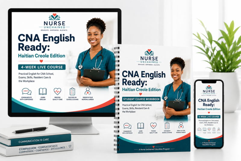 CNA English Ready live online course for Haitian Creole-speaking CNA students
